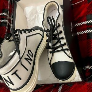 Valentino Sneakers Womens Size 8 Black and White